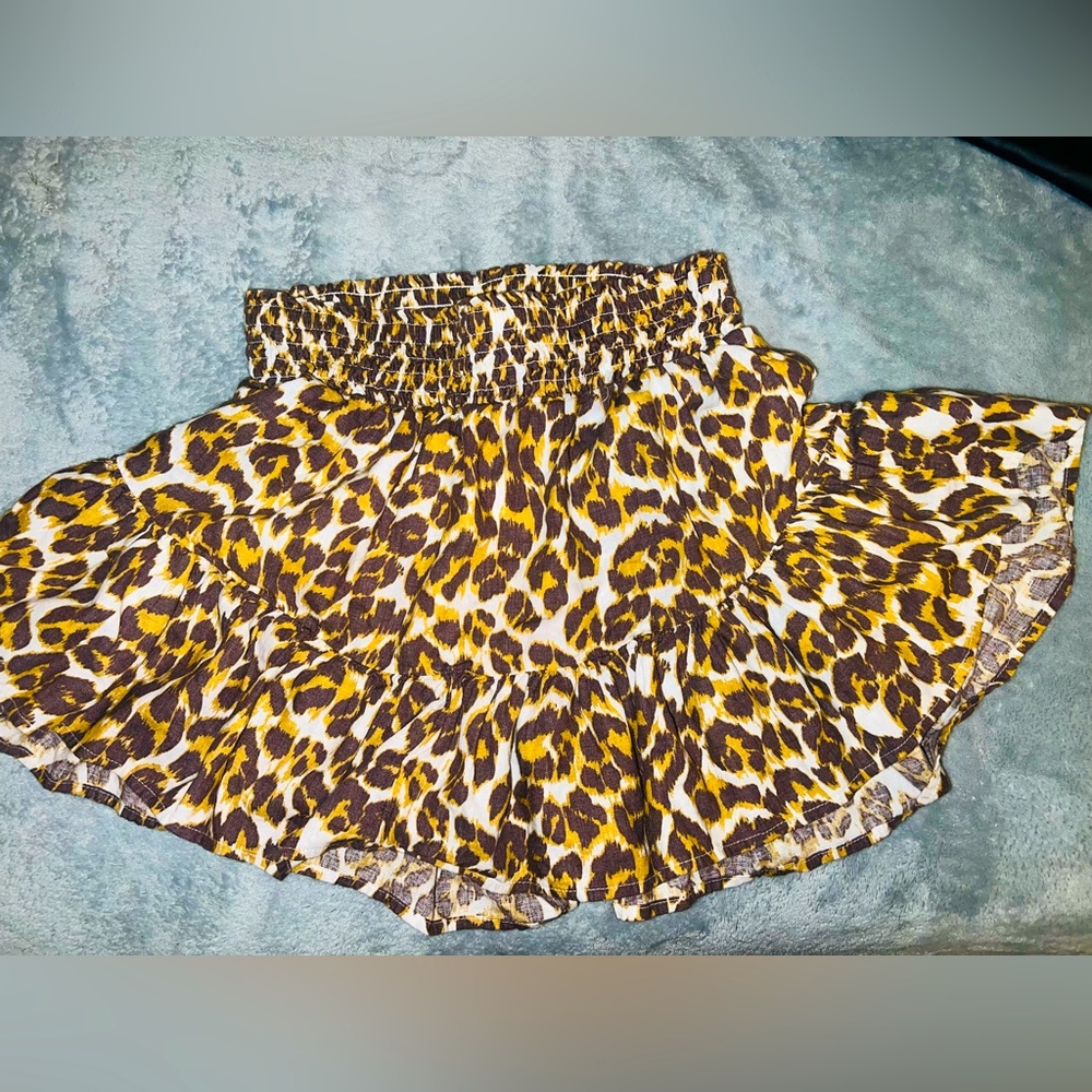 Aerie Leopard Print Mini Skirt